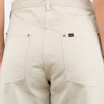 Chimala Apparel Womens Denim Unisex 12 oz W Width Denim Adjustable Waist in Ivory