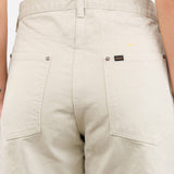Chimala Apparel Womens Denim Unisex 12 oz W Width Denim Adjustable Waist in Ivory