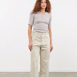 Chimala Apparel Womens Denim Unisex 12 oz W Width Denim Adjustable Waist in Ivory