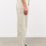 Chimala Apparel Womens Denim Unisex 12 oz W Width Denim Adjustable Waist in Ivory