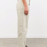 Chimala Apparel Womens Denim Unisex 12 oz W Width Denim Adjustable Waist in Ivory