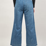 Back of Unisex 8oz Denim Double Knee Work Trousers