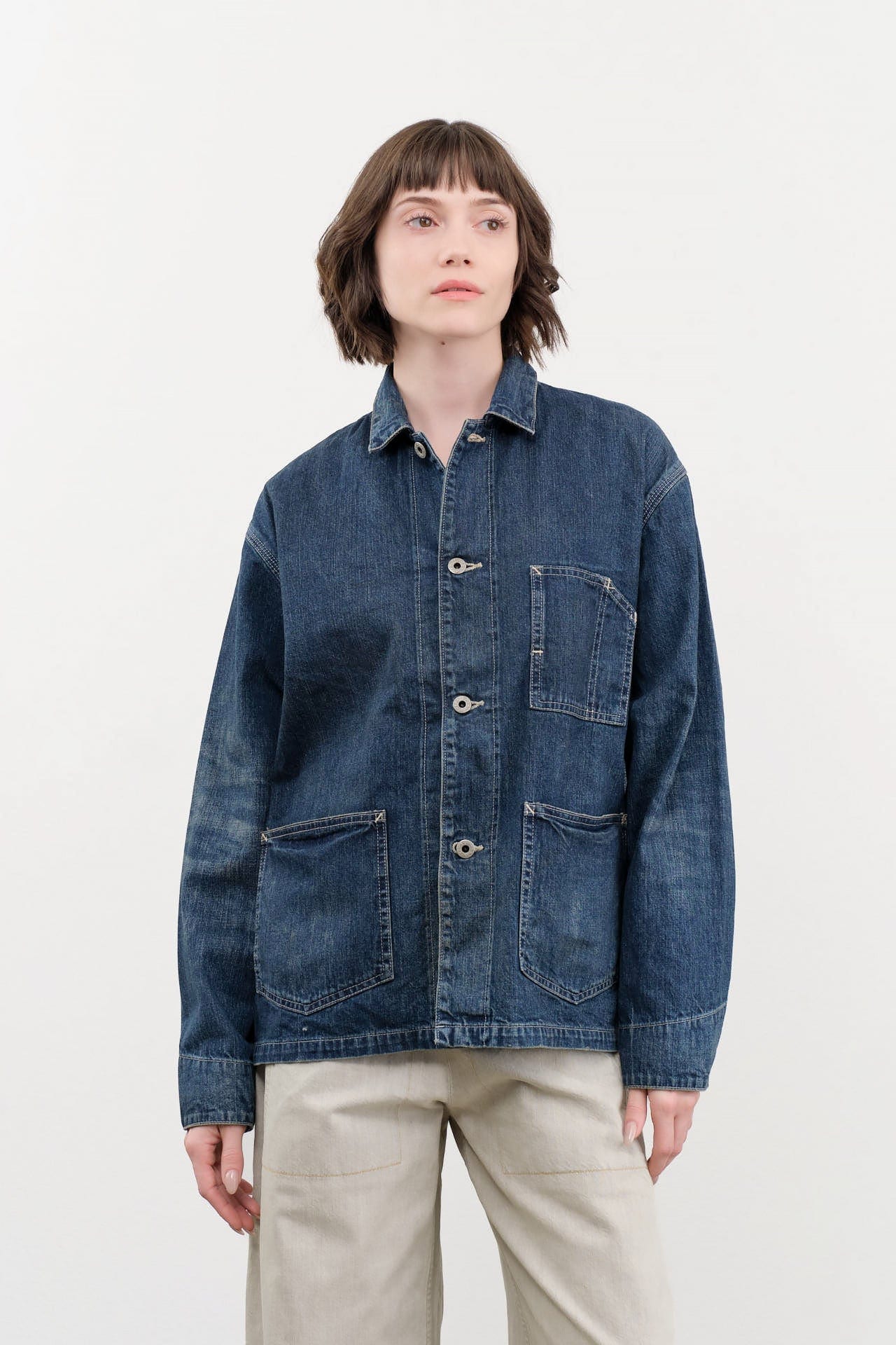 Chimala Apparel Womens Jackets Unisex Amoskeag Selvedge Denim Chore Jacket