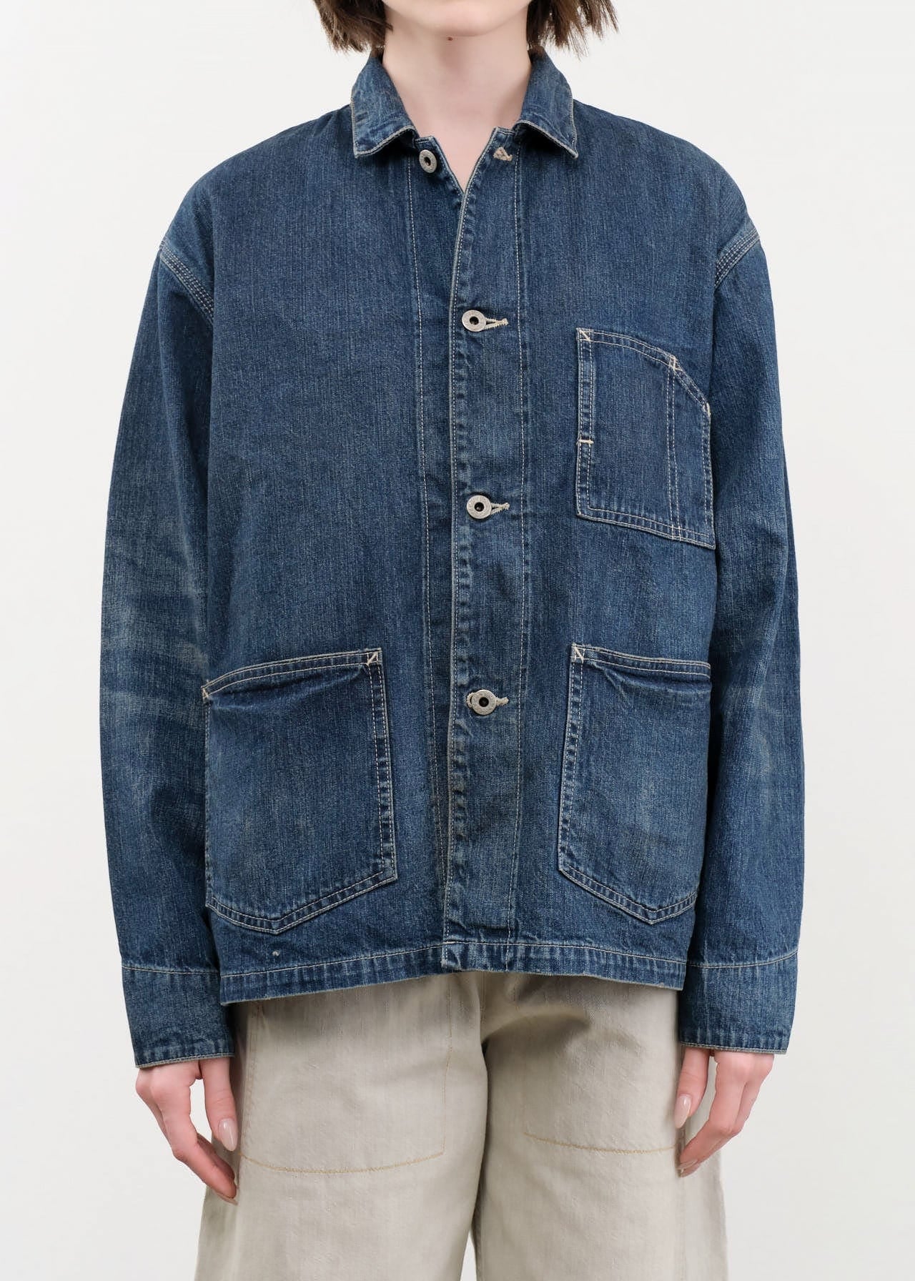 Chimala Apparel Womens Jackets Unisex Amoskeag Selvedge Denim Chore Jacket