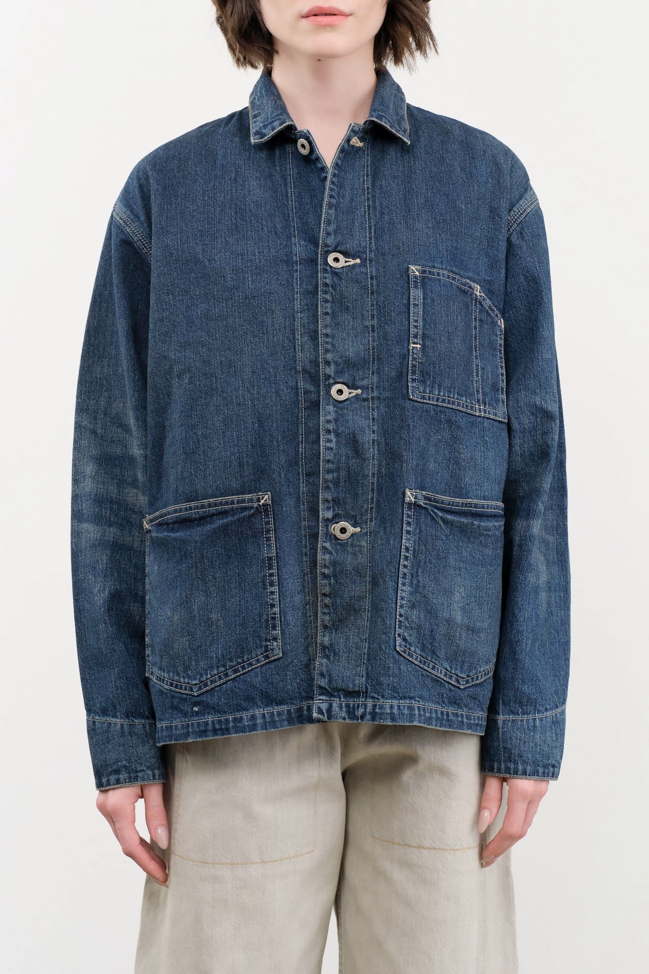 Chimala Apparel Womens Jackets Unisex Amoskeag Selvedge Denim Chore Jacket