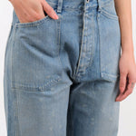 Chimala Apparel Womens Denim Unisex Army Style Denim Trousers