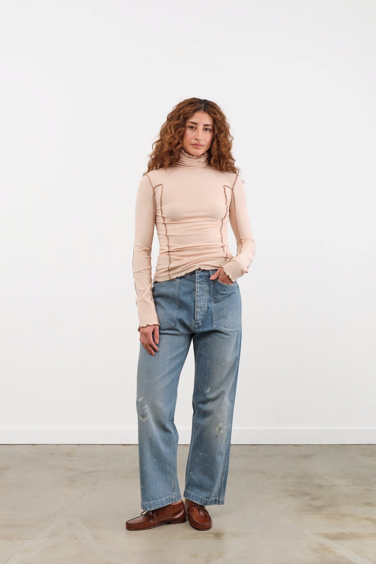 Chimala Apparel Womens Denim Unisex Army Style Denim Trousers