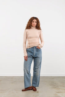 Chimala Apparel Womens Denim Unisex Army Style Denim Trousers