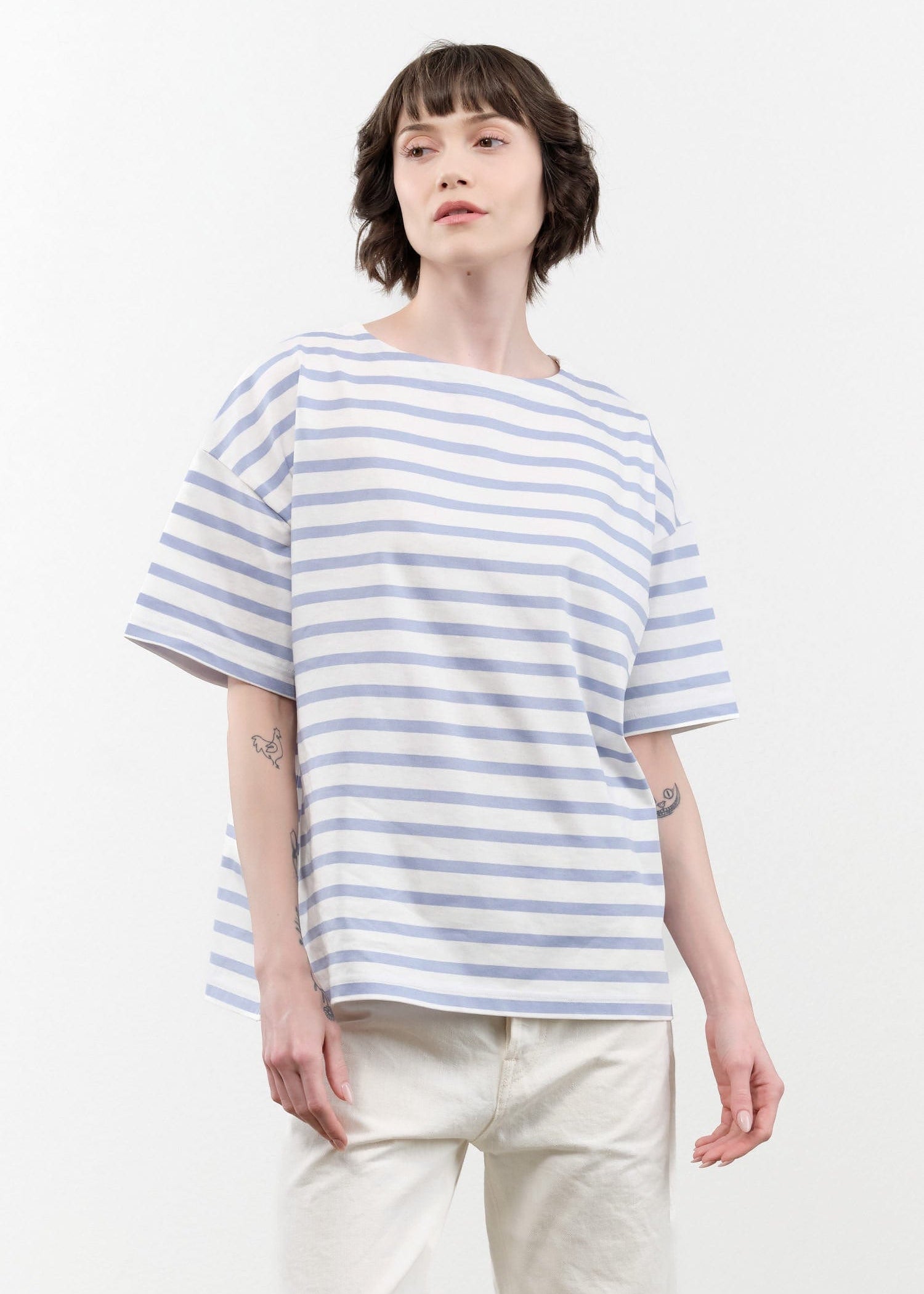 Chimala Apparel Womens Blouses Unisex Basque Border Big Tee