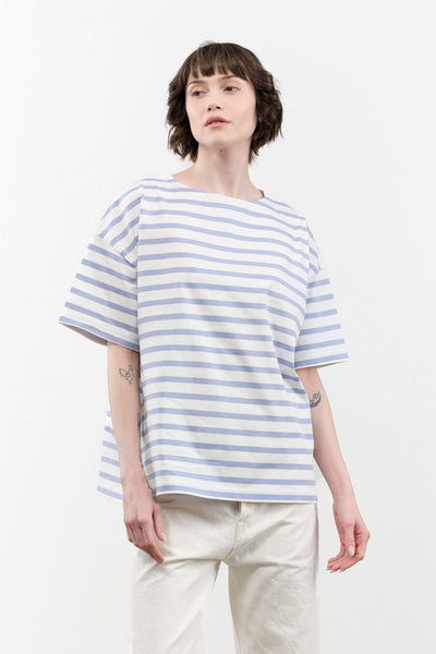 【INTERIM】BASQUE BORDER SHIRT INTÉRIM/インテリム】HYPER BIG SUVIN GIZA BASQUE BORDER SHIRT