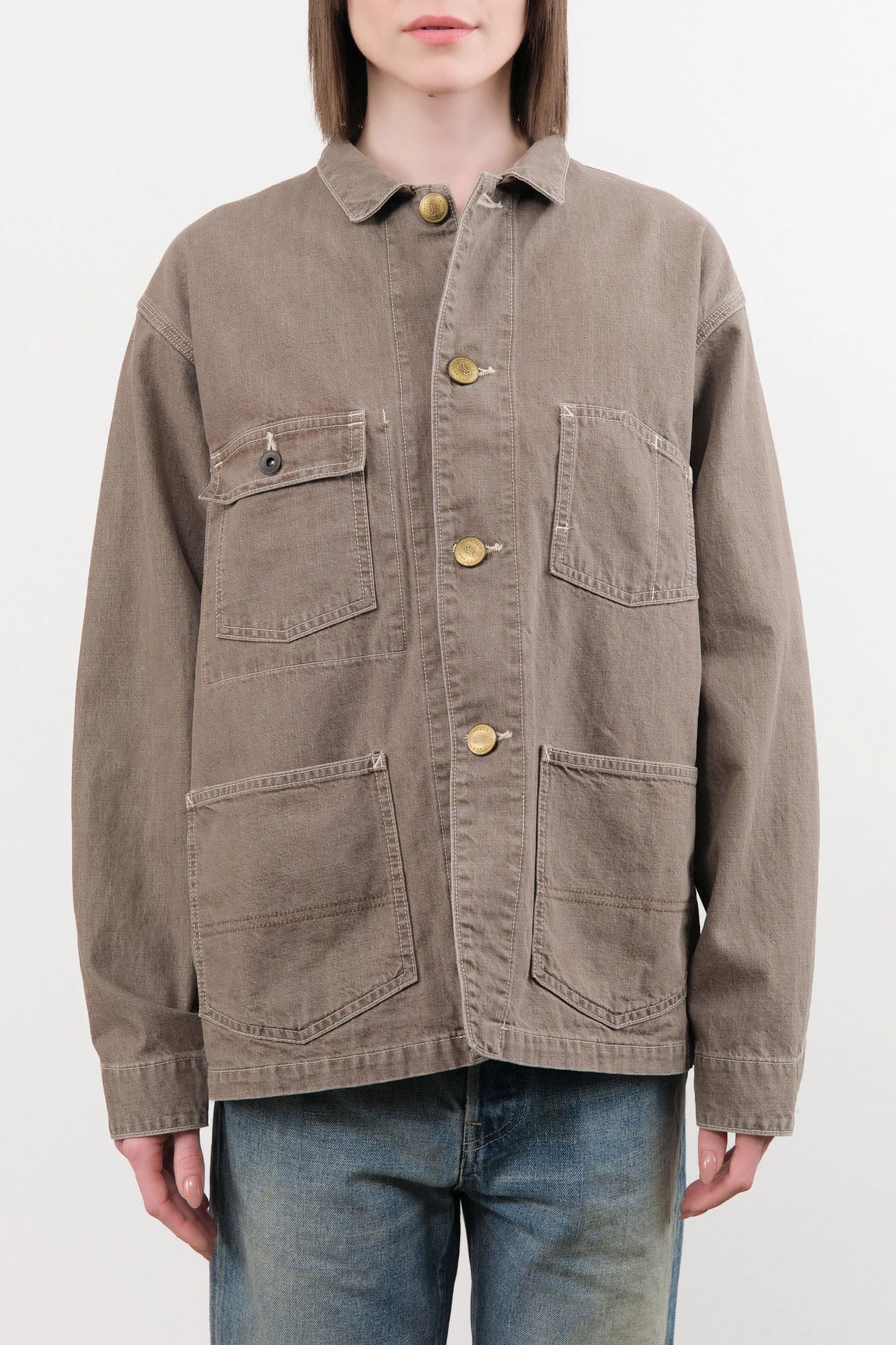 Chimala Apparel Womens Jackets Unisex Denim Short Chore Jacket