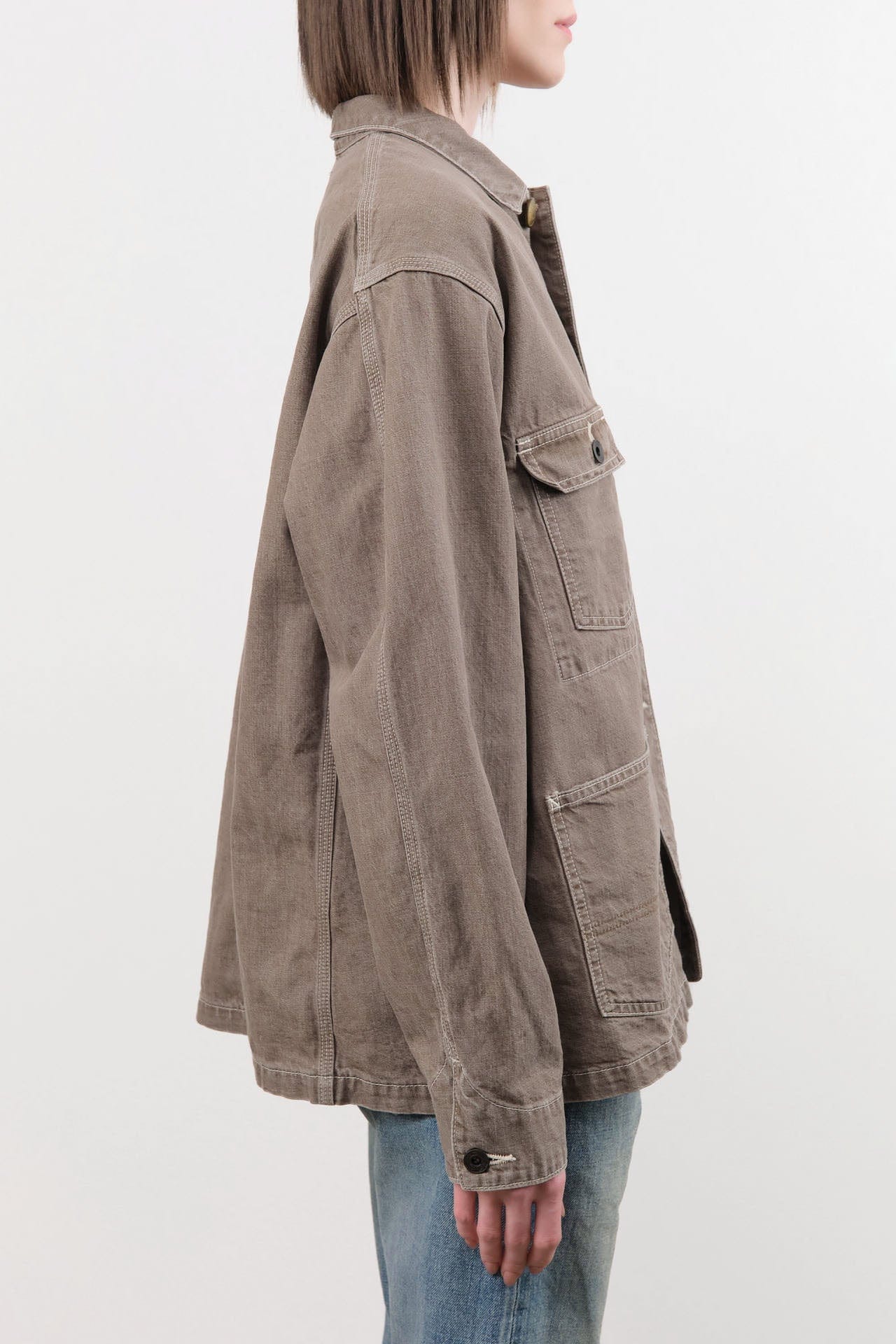 Chimala Apparel Womens Jackets Unisex Denim Short Chore Jacket