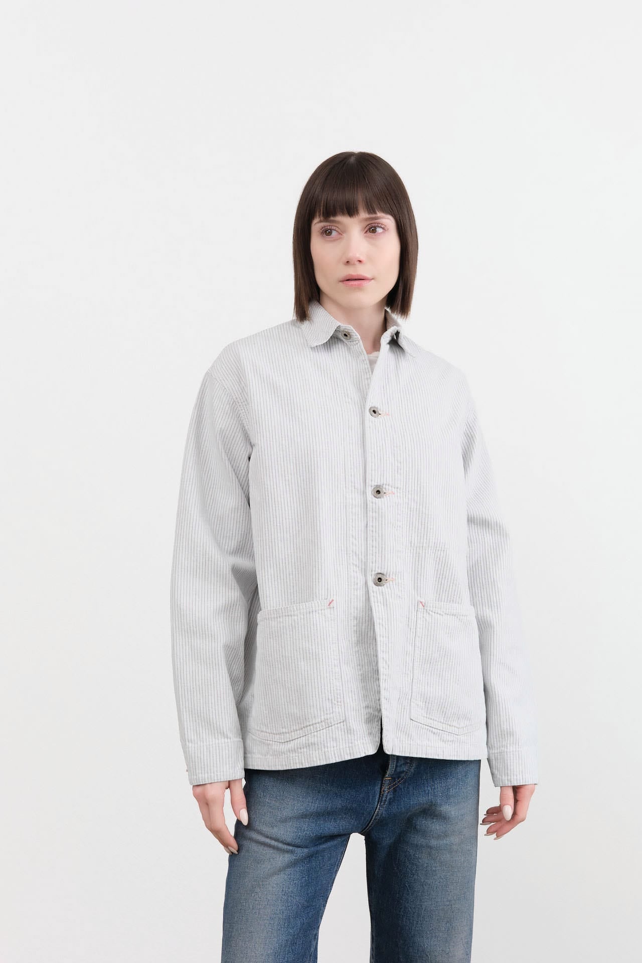 Chimala Apparel Womens Jackets Unisex Jacquard Pique Chore Jacket