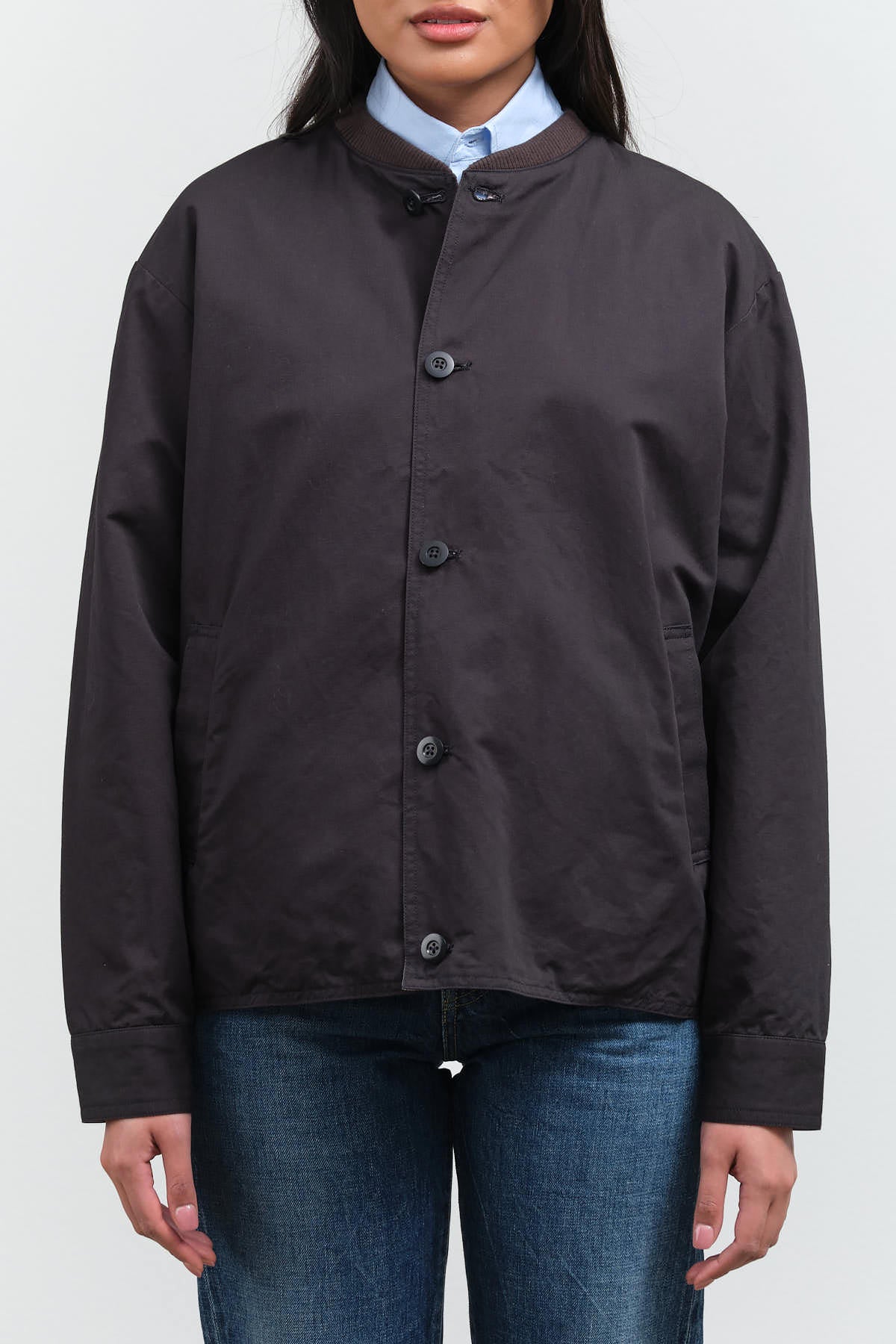 Front buttoned up view of Unisex Reversible Driving Jacket