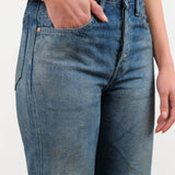 Chimala Apparel Womens Denim Unisex Straight Cut 13.5 oz Selvedge Denim in Dark Engineer