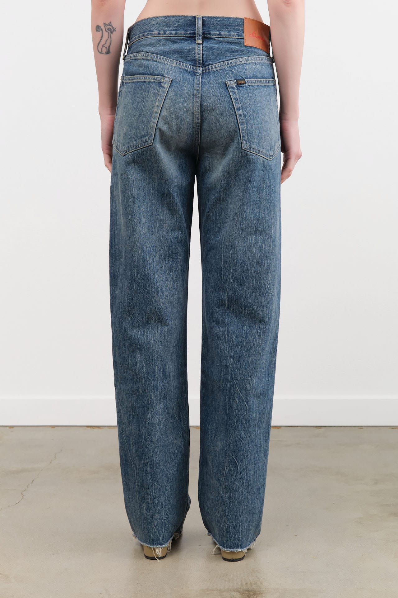 Chimala Apparel Womens Denim Unisex Straight Cut 13.5 oz Selvedge Denim in Smoky Medium