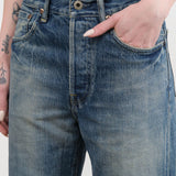 Chimala Apparel Womens Denim Unisex Straight Cut 13.5 oz Selvedge Denim in Smoky Medium