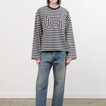 Chimala Apparel Womens Denim Used Ankle Cut 13.5 oz Selvedge Denim in Medium Distress