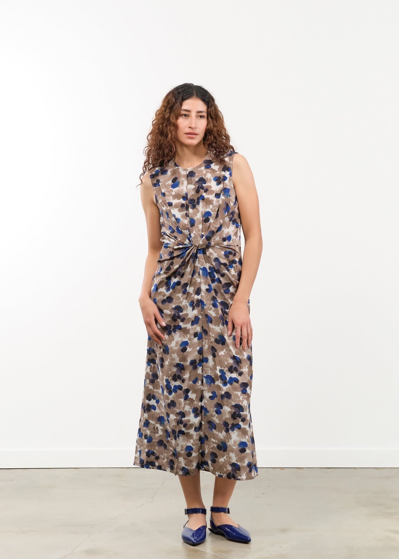 Christian Wijnants Apparel Womens Dresses Dalis Dress Mole Blue Camellia / 34