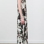 Sale Christian Wijnants Dalmanu Long Jersey Dress Floor Length Maxi in Screen Anaglyph Desert Print