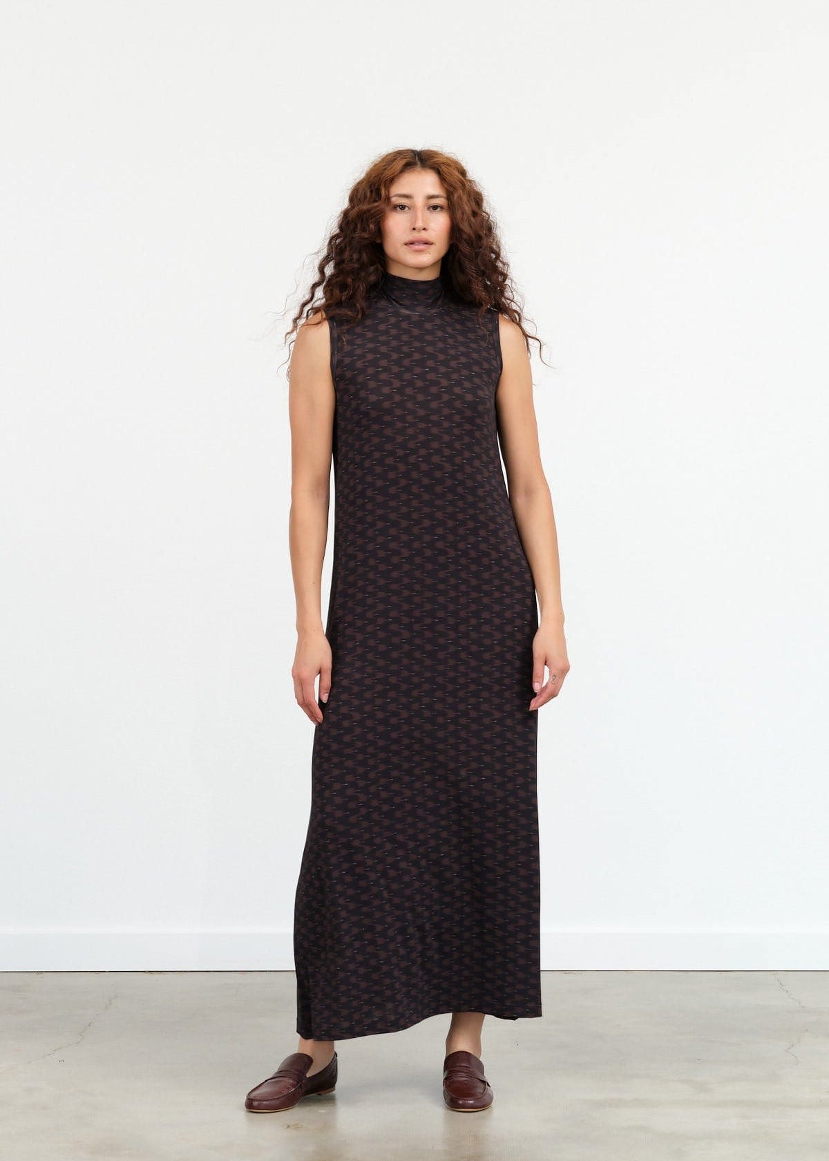 Christian Wijnants Apparel Womens Dresses Dawa Dress Dark Brown Wavelet / XSmall