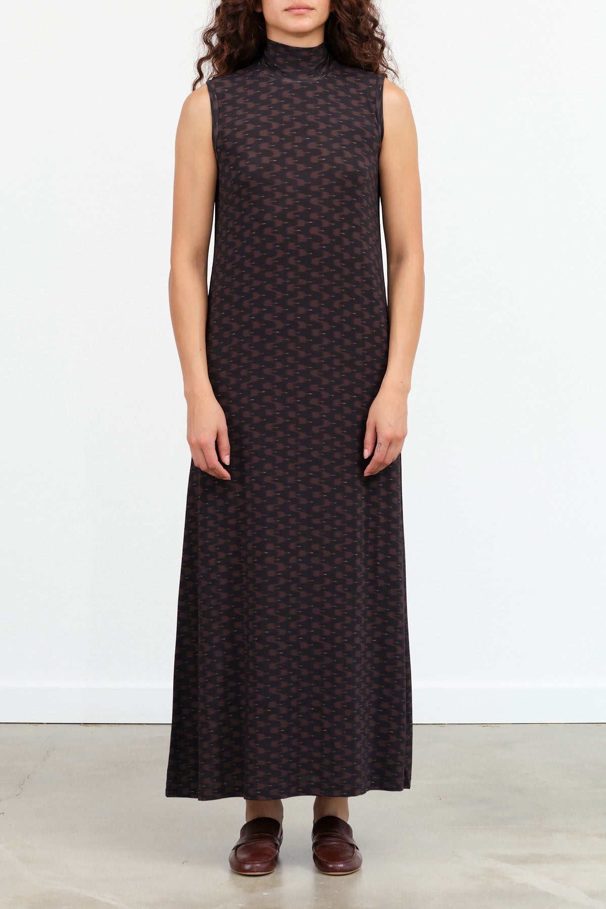 Dawa Dress by Christian Wijnants in Dark Brown Wavelet