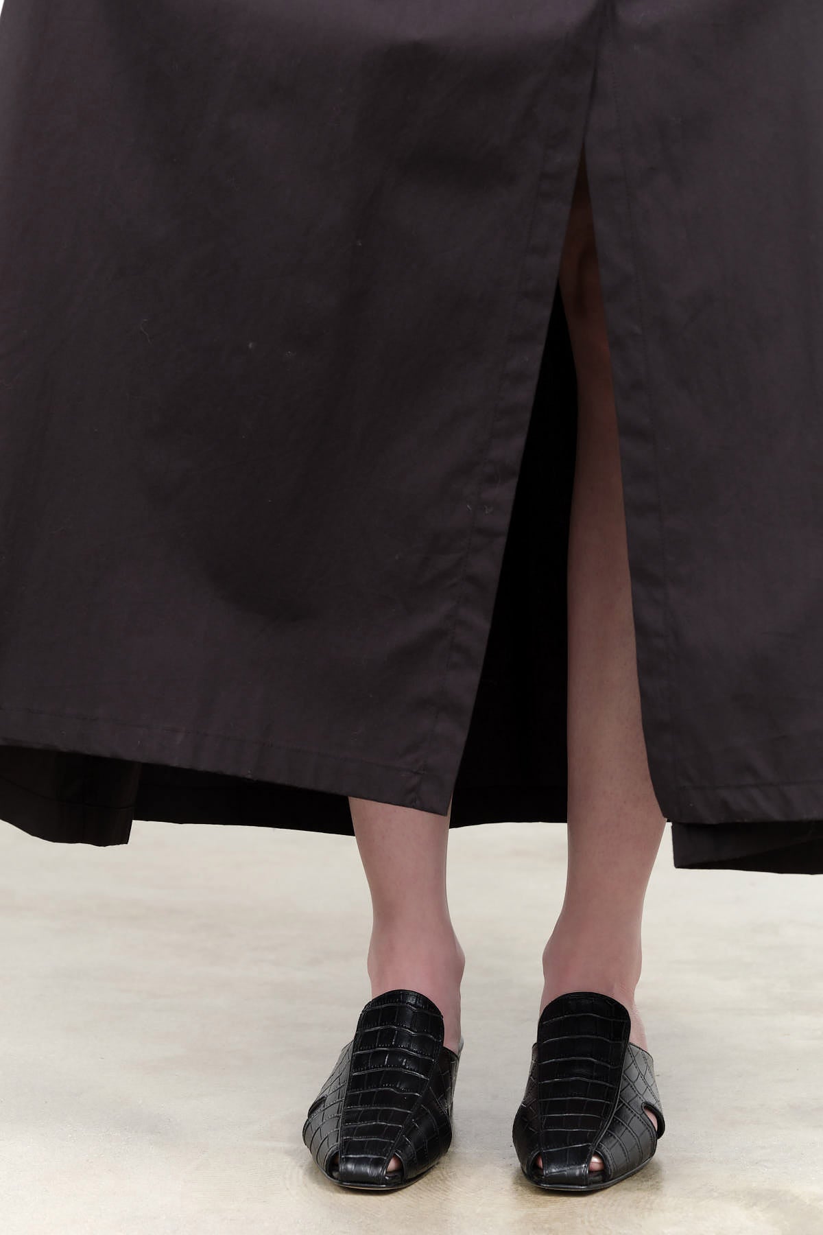 Black Dress with Slit by Christian Wijnants