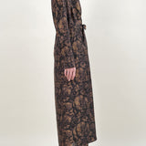 Long Sleeve Darkah Dress Christian Wijnants Sale in Camelia Mocha Brown Print