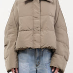 Christian Wijnants Apparel Womens Outerwear Jani Coat in Smokey Olive