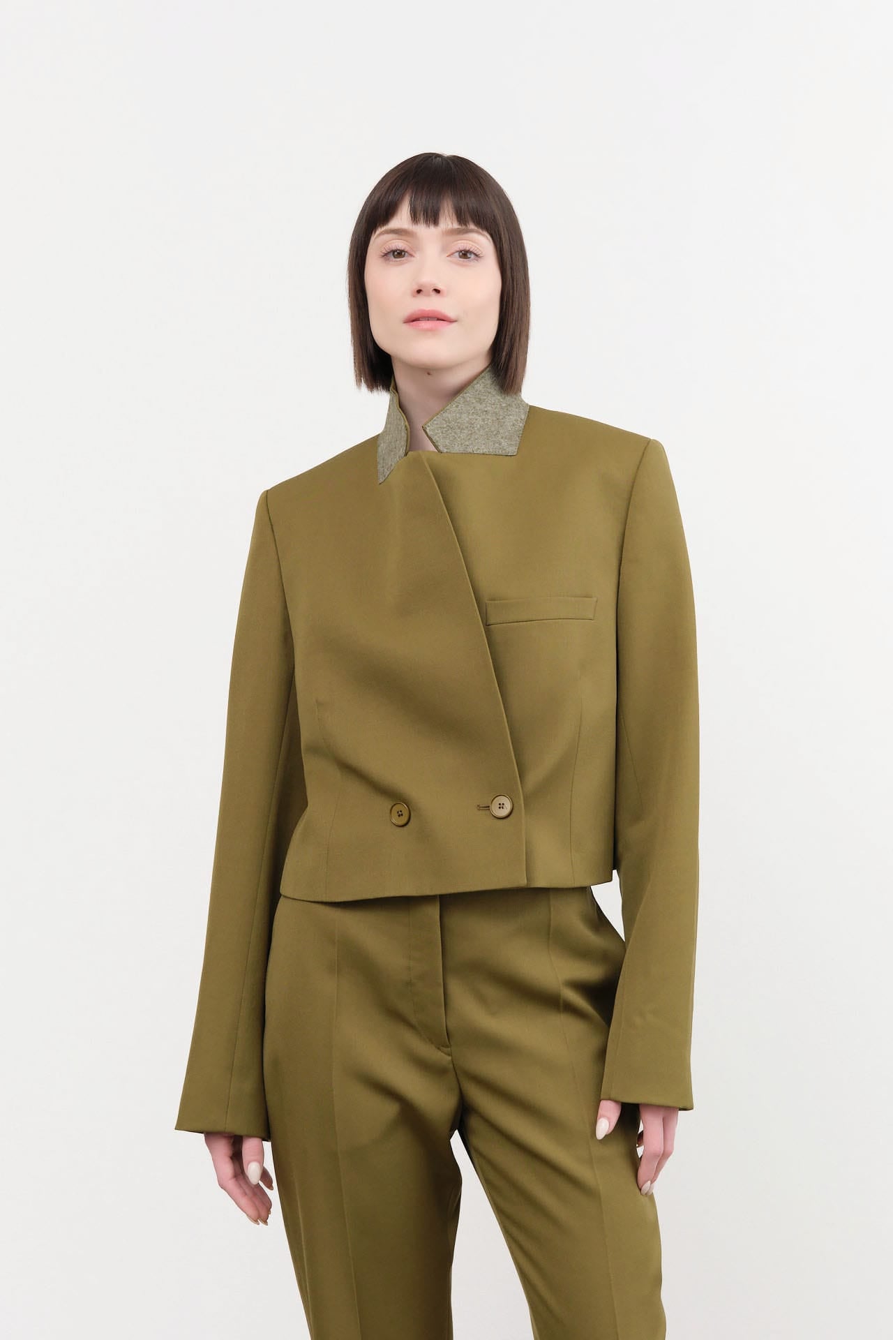Christian Wijnants Apparel Womens Jackets Javas Cropped Tailored Jacket
