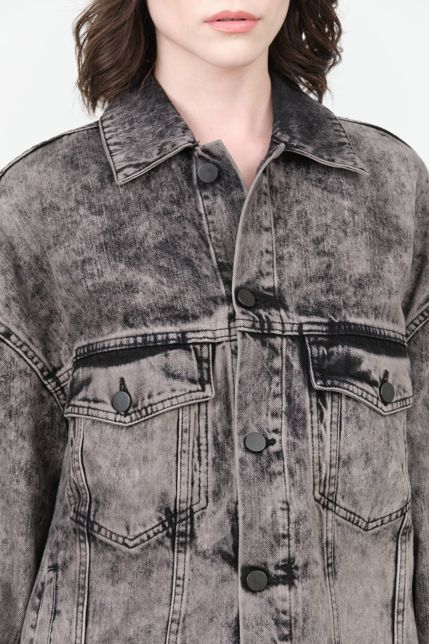 Arctic Grey Denim Jaya Jacket by Christian Wijnants