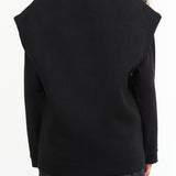 Black Zip Up Sleeveless Jilla Jacket Vest by Christian Wijnants Designer Brand 