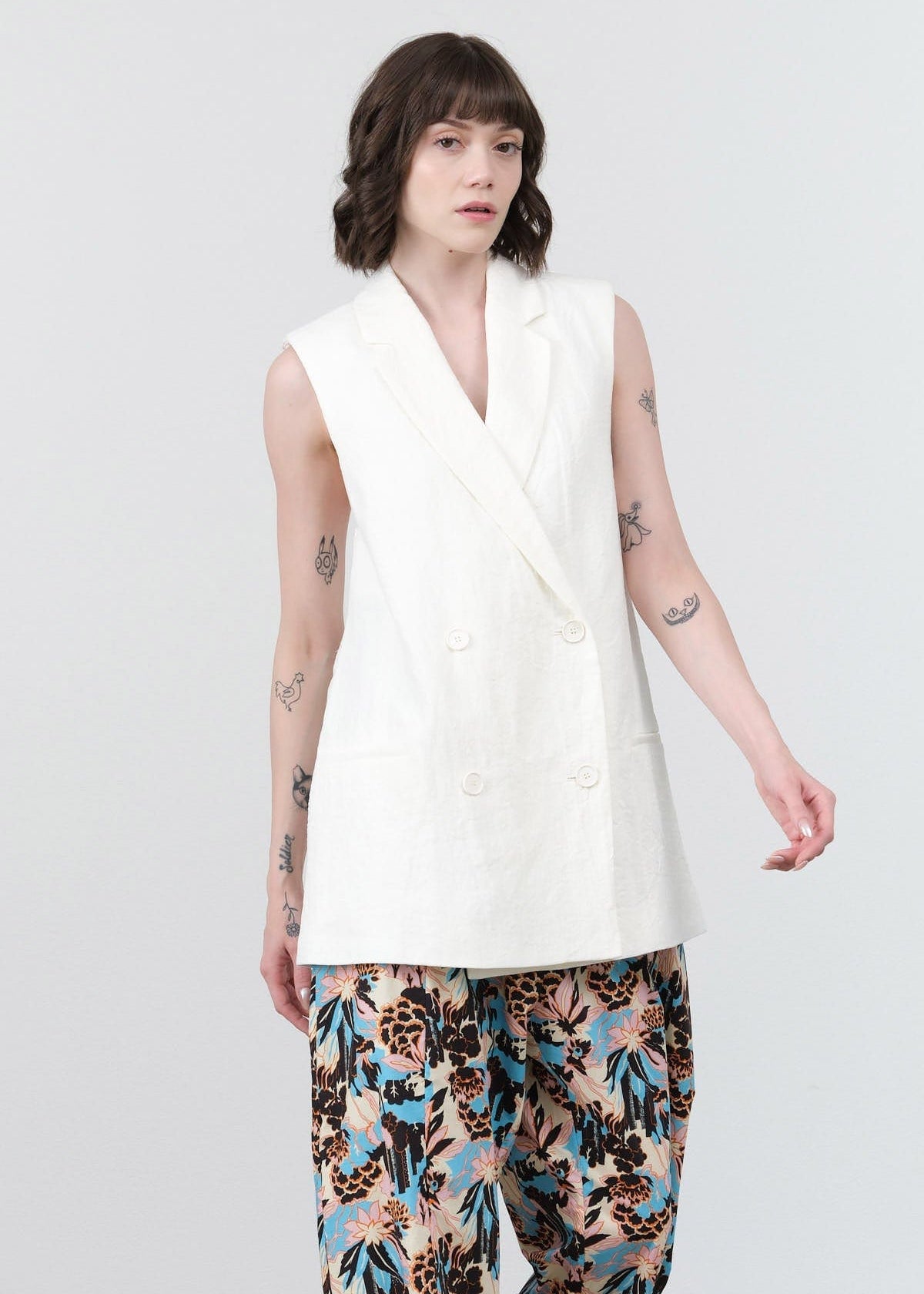 Christian Wijnants Apparel Womens Jackets Jollo Waistcoat Ivory / 34