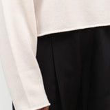 Long Sleeve Wool and Cashmere Kishiki Sweater by Christian Wijnants in Off White