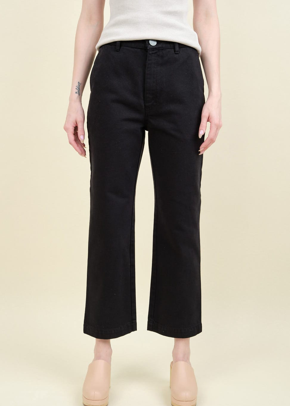 Christian Wijnants Apparel Womens Denim Panjad Cropped Trousers