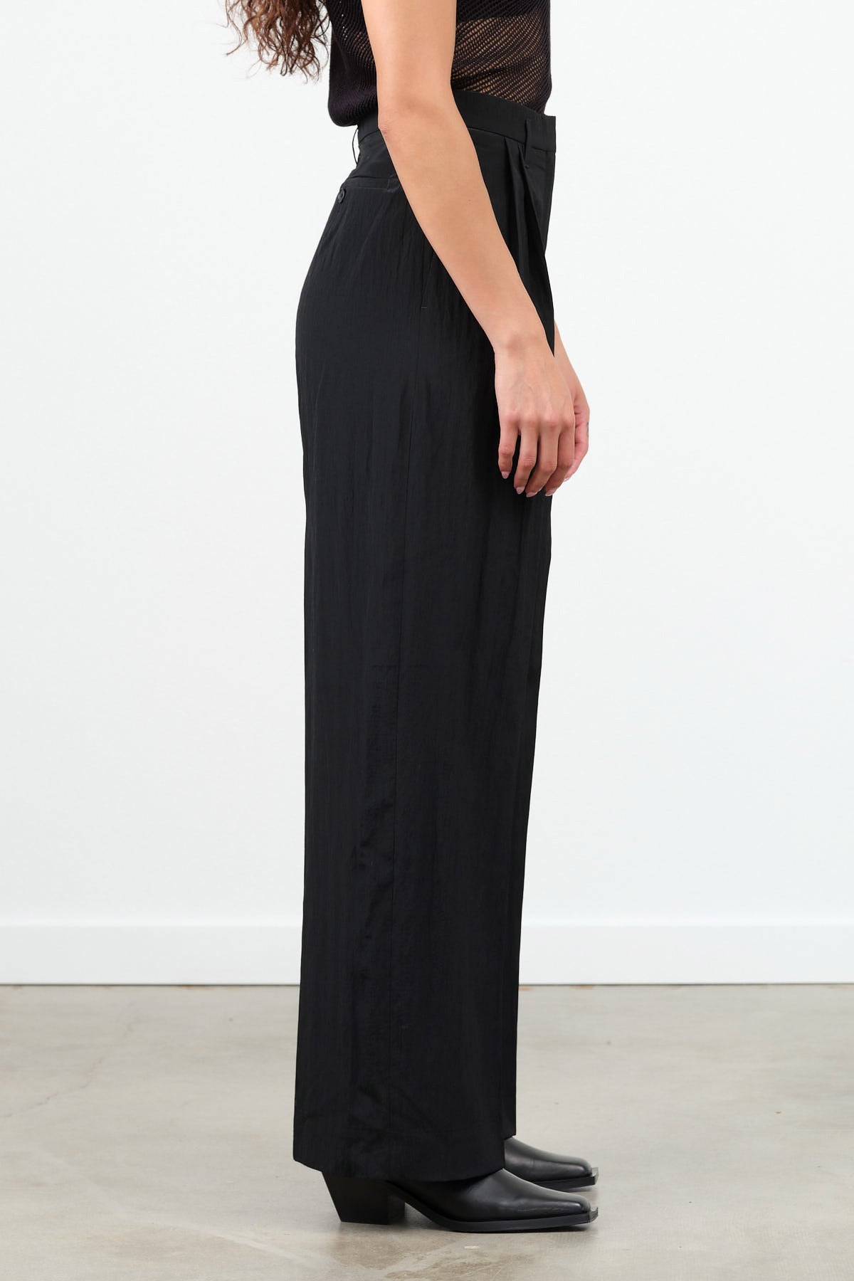 Christian Wijnants Designer High Waisted Work Parise Pant Trouser in Black 