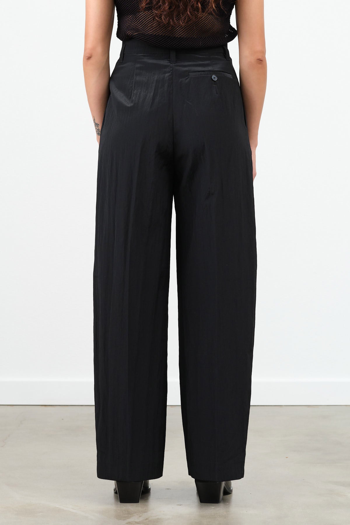 Black High Waisted Classic Work Wide Leg Trouser  Parise Pant by Designer Christian Wijnants 