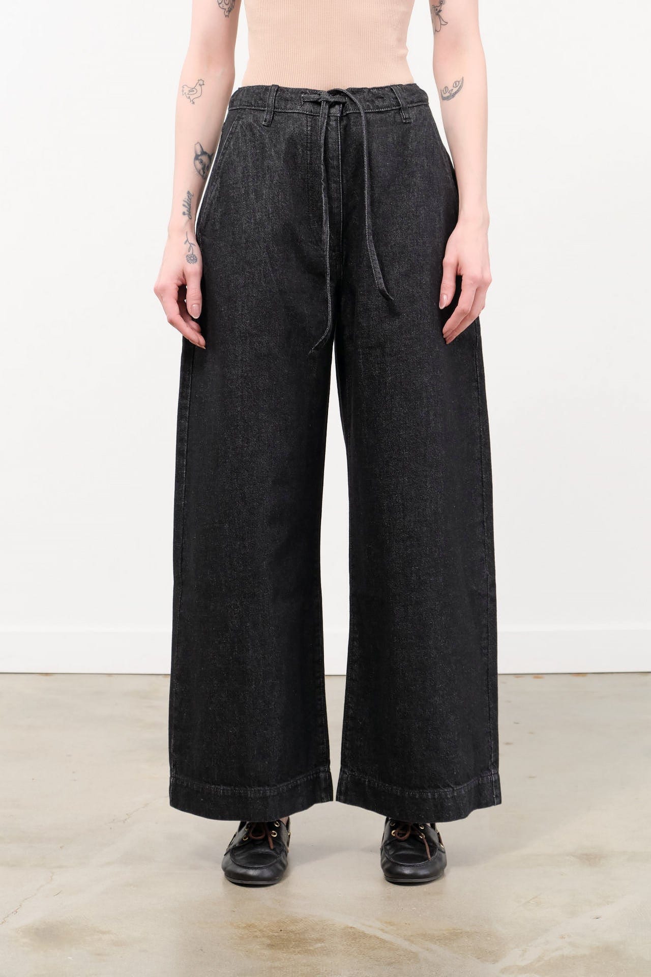Christian Wijnants Apparel Womens Denim Pioni Pants in Black Denim