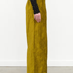 Christian Wijnants Designer Brand High Waisted Pisha Wide Leg Pants with Pockets in Golden Velour