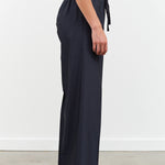 Christian Wijnants Designer Pulika Trouser with Tie Waist in Navy Blur