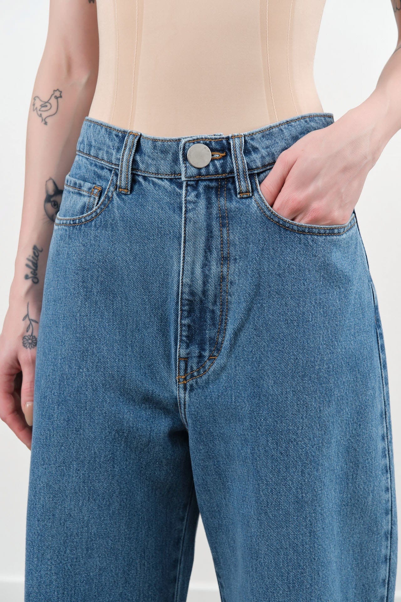 Christian Wijnants Apparel Womens Denim Pullos Jeans in Blue Denim