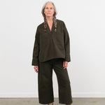 Christian Wijnants Apparel Womens Denim Pully Wide-Fit Cropped Trousers