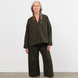 Christian Wijnants Apparel Womens Denim Pully Wide-Fit Cropped Trousers