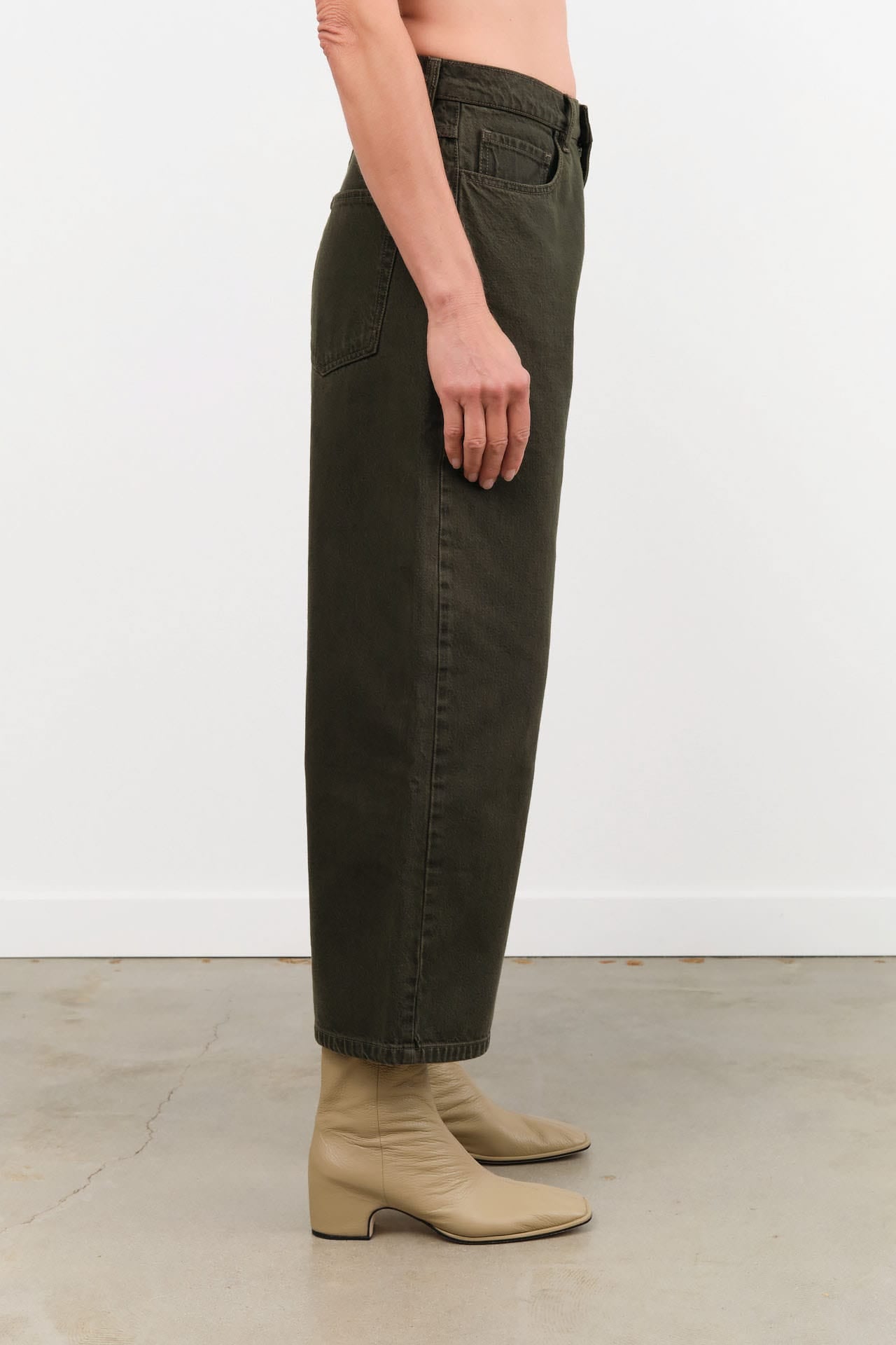 Christian Wijnants Apparel Womens Denim Pully Wide-Fit Cropped Trousers