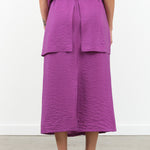 Midi Layered Shiba Skirt in Dark Magenta Purple Pink by Designer Christian Wijnants