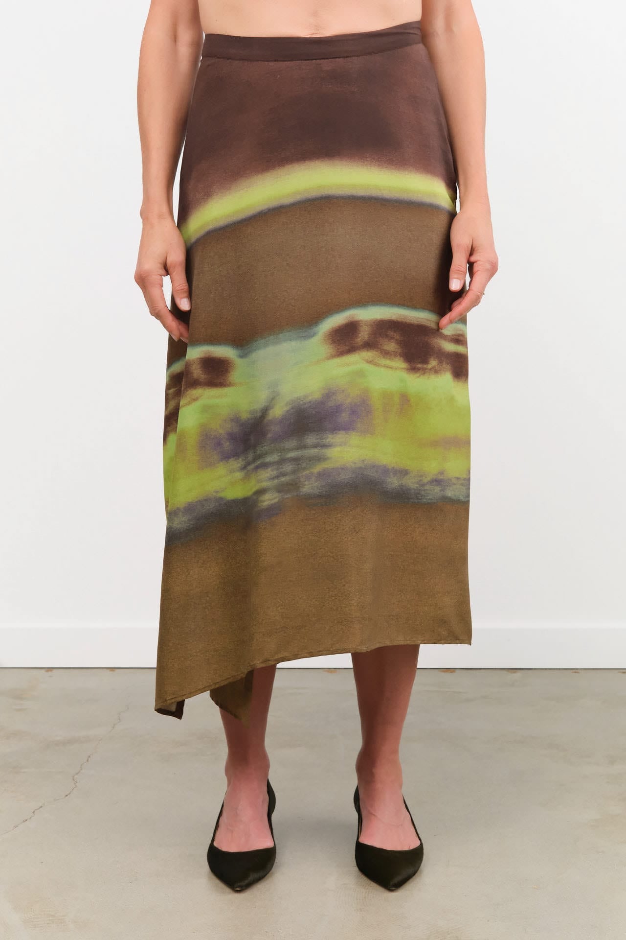 Christian Wijnants Apparel Womens Skirts Sueza Printed Silk Skirt