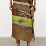 Christian Wijnants Apparel Womens Skirts Sueza Printed Silk Skirt