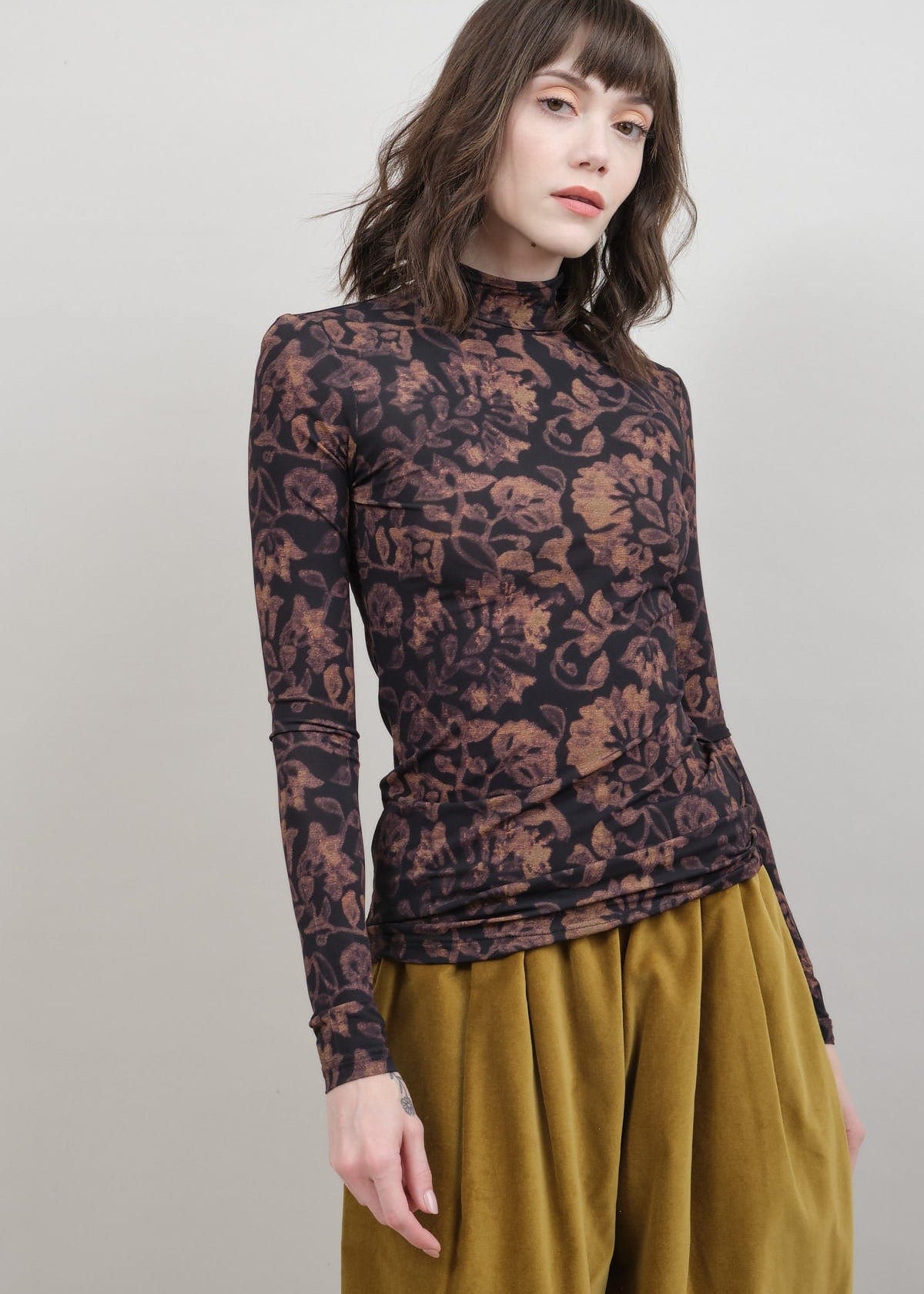 Christian Wijnants Apparel Womens Blouses Taj Jersey Turtleneck Top