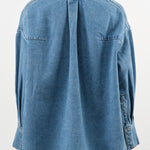 Christian Wijnants Apparel Womens Blouses Tarosa Shirt in Blue Denim
