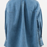 Christian Wijnants Apparel Womens Blouses Tarosa Shirt in Blue Denim